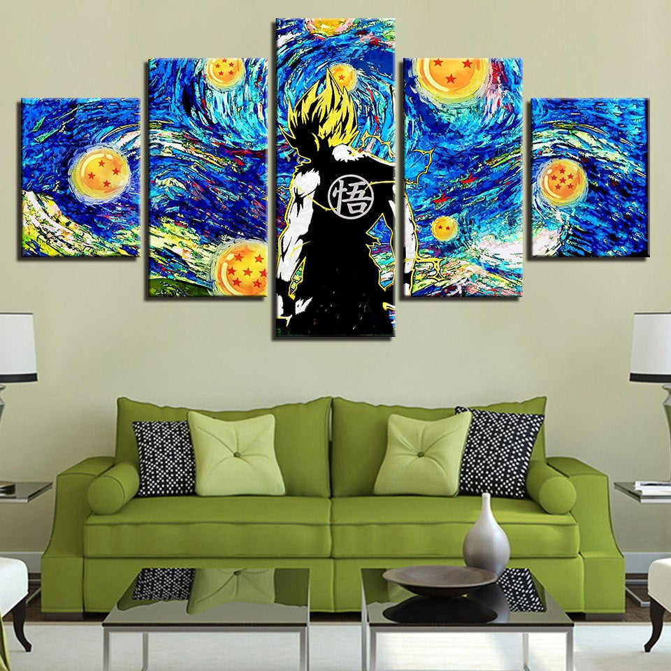 Tableau One Piece Nuit étoilée Vincent Van Gogh Toile Avec cadre