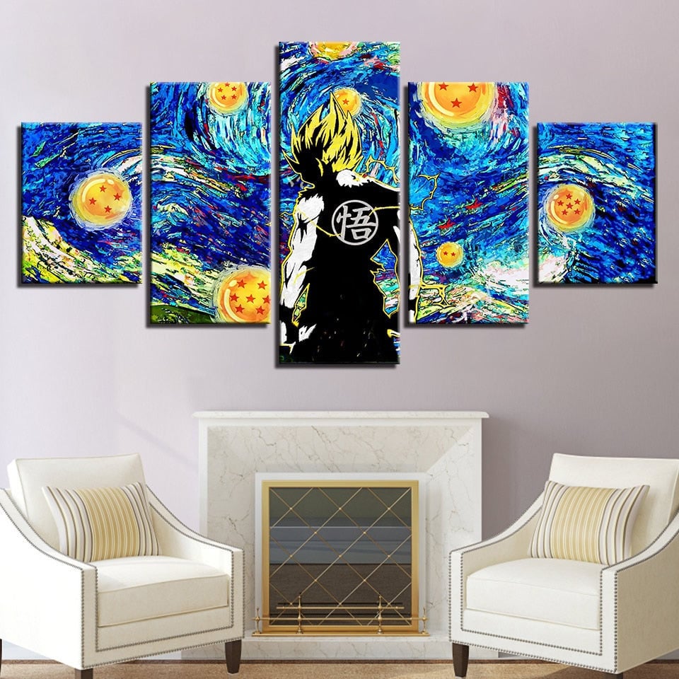 Tableau One Piece Nuit étoilée Vincent Van Gogh Toile Avec cadre