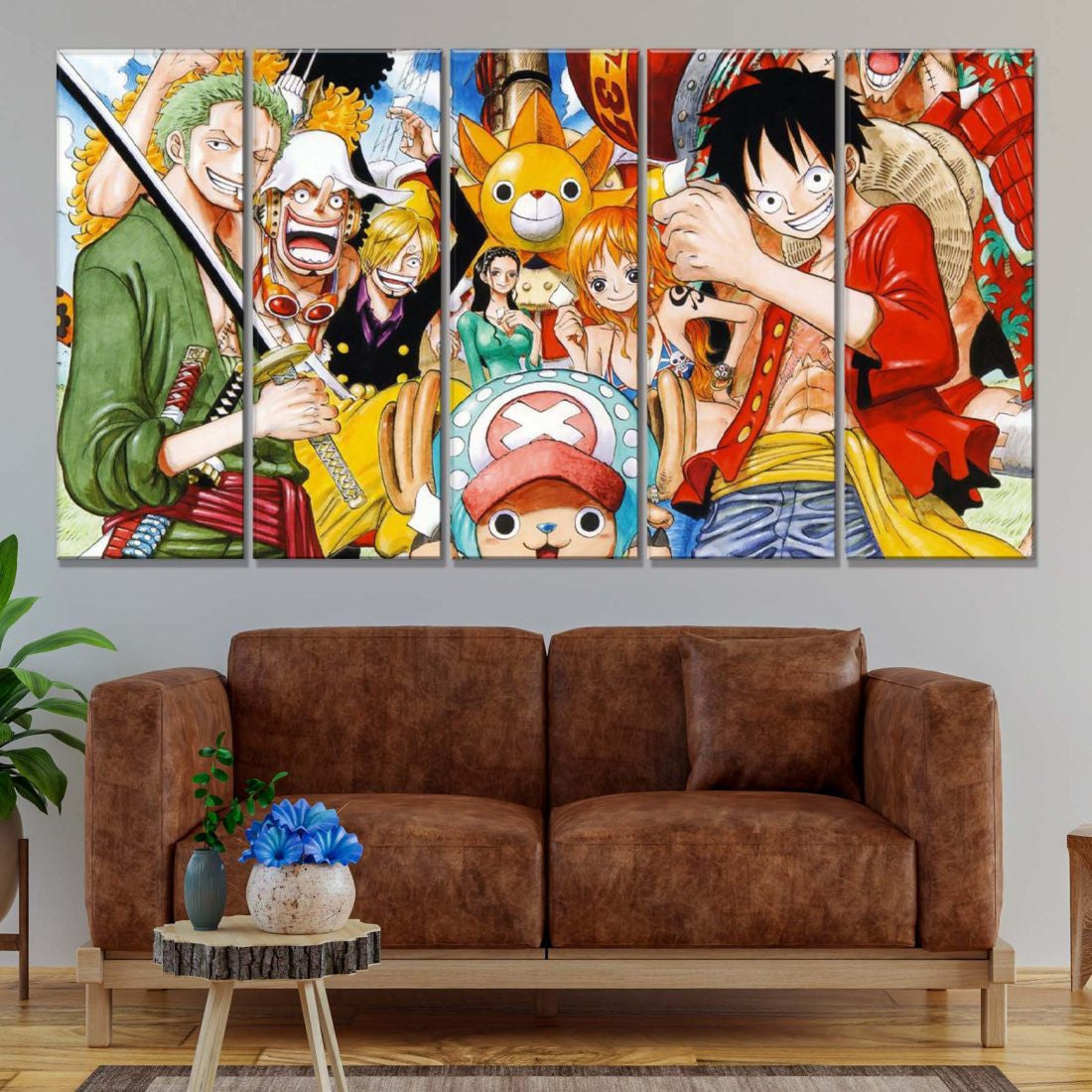 Tableau One Piece Tous les personnages 3 Toile Avec Cadre
