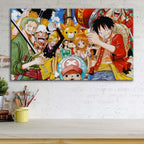Tableau One Piece Tous les personnages 3 Toile Avec Cadre