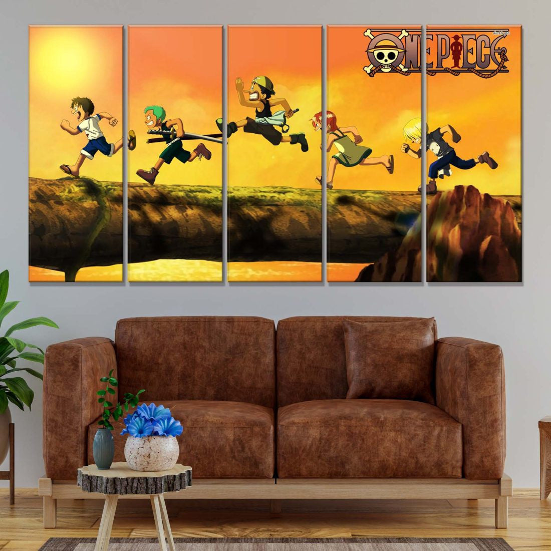 Tableau One Piece Tous les personnages 5 Toile Avec Cadre