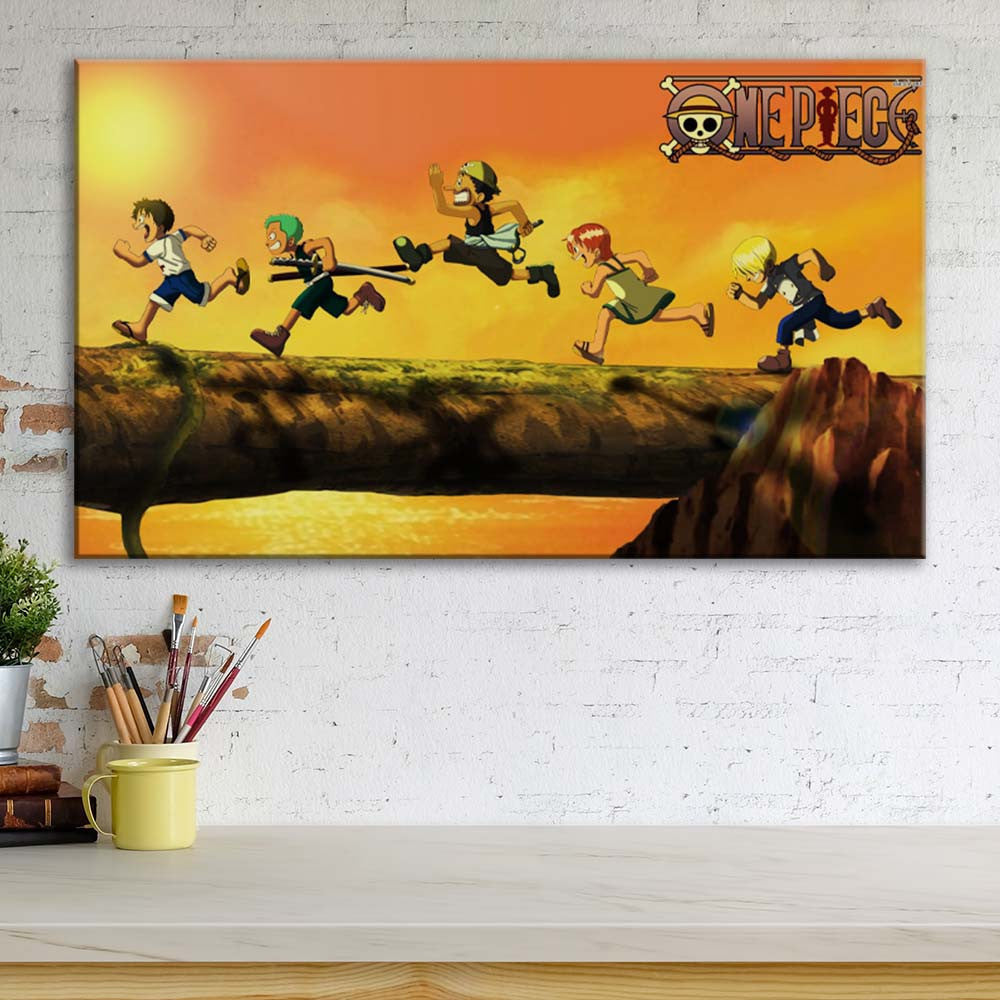Tableau One Piece Tous les personnages 5 Toile Avec Cadre