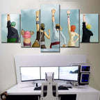 Tableau One Piece Tous les personnages 4 Toile Avec Cadre
