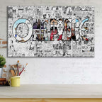 Tableau One Piece Tous les personnages 2 Toile Avec Cadre