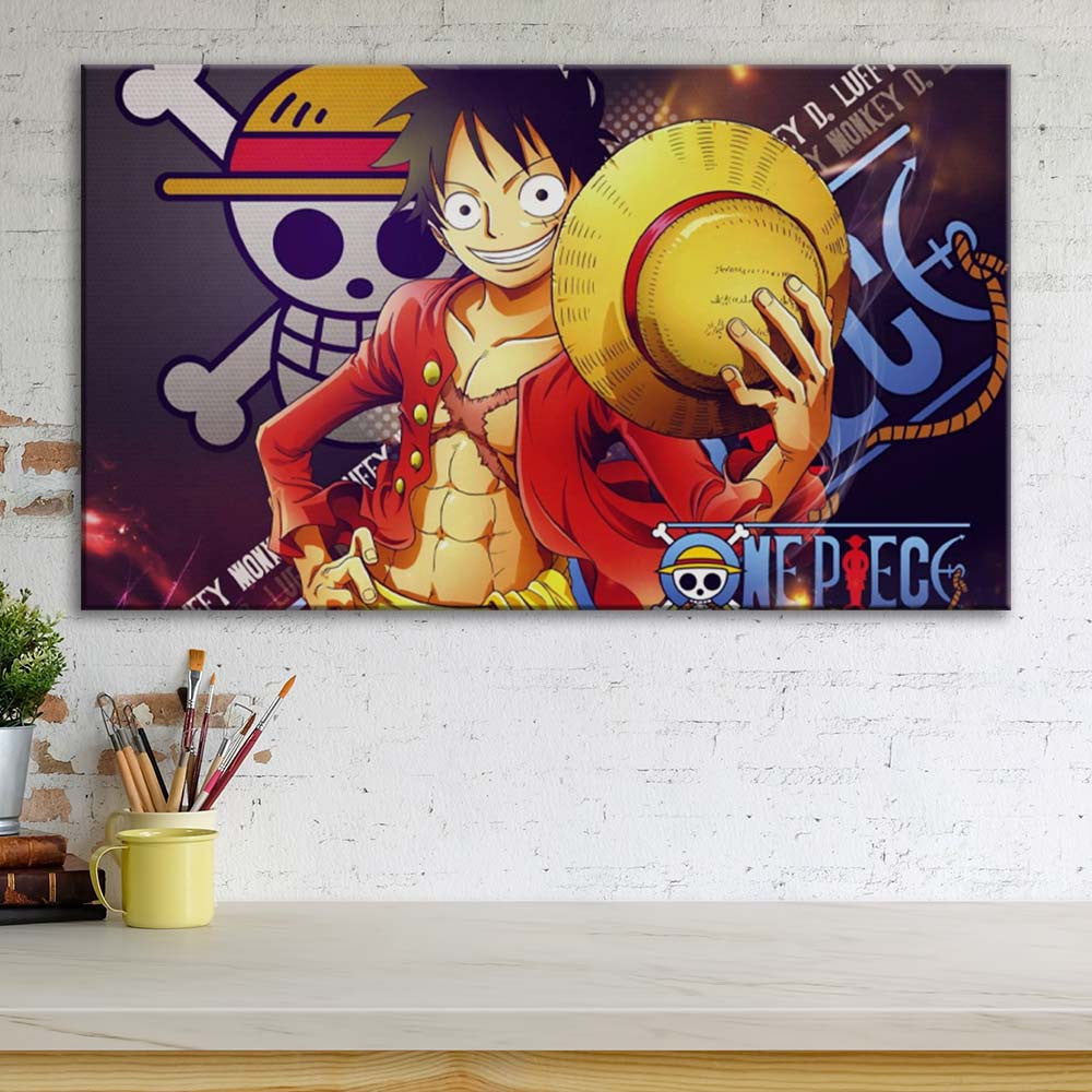 Tableau Monkey D. Luffy One Piece 2 Toile Avec Cadre