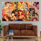 Tableau One Piece Tous Les Personnages 26 Toile Avec Cadre
