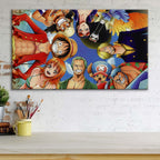Tableau One Piece Tous les personnages Toile Avec Cadre
