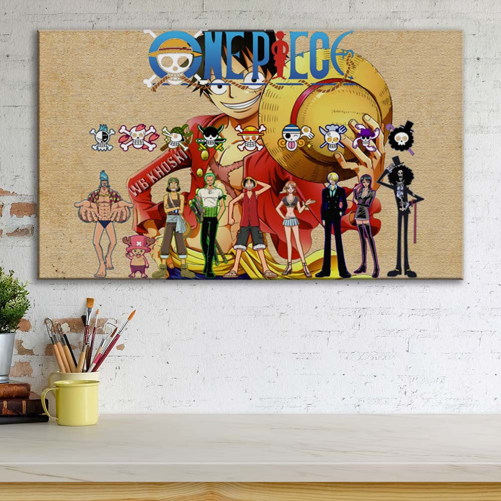 Tableau Monkey D Luffy One Piece 3 Toile Avec Cadre