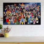 Tableau One Piece Tous Les Personnages 31 Toile Avec Cadre