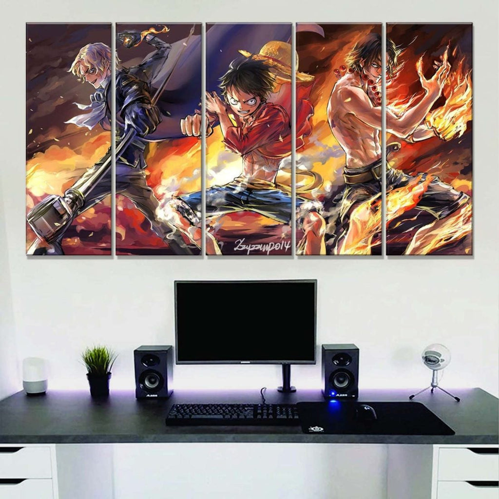 Tableau One Piece Tous les personnages 15 Toile Avec Cadre