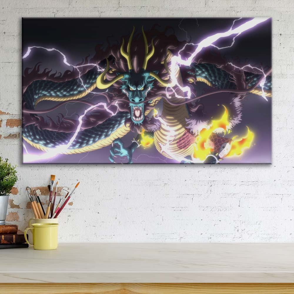 Tableau One Piece Kaido 16 Toile Avec Cadre