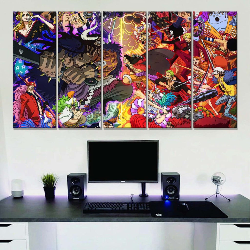 Tableau One Piece Tous les personnages 11 Toile Avec Cadre