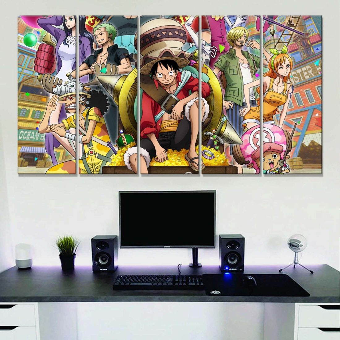 Tableau One Piece Tous les personnages 22 Toile Avec Cadre