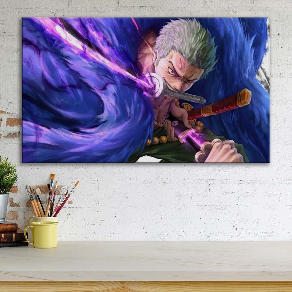 Tableau One Piece Zoro 32 Toile Avec Cadre