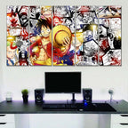 Tableau One Piece Tous les personnages 27 Toile Avec Cadre