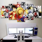 Tableau One Piece Tous les personnages 27 Toile Avec Cadre