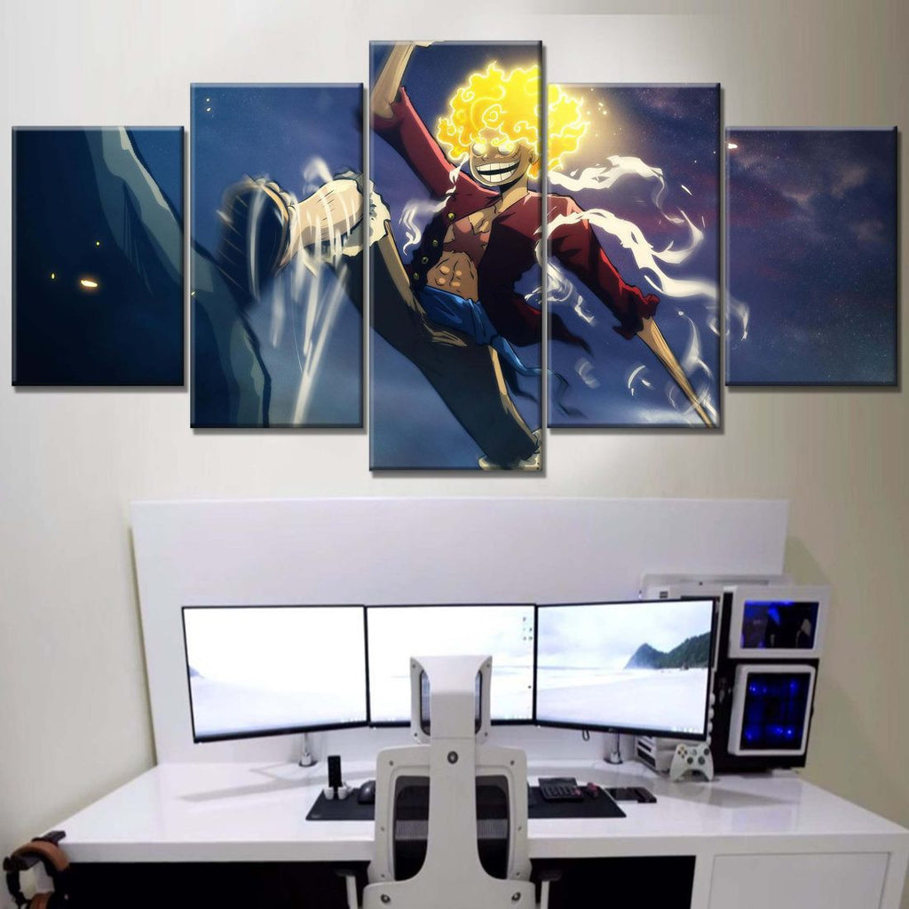 Tableau One Piece Monkey D Luffy 45 Toile Avec Cadre
