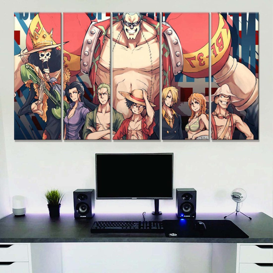 Tableau One Piece Tous les personnages 19 Toile Avec Cadre