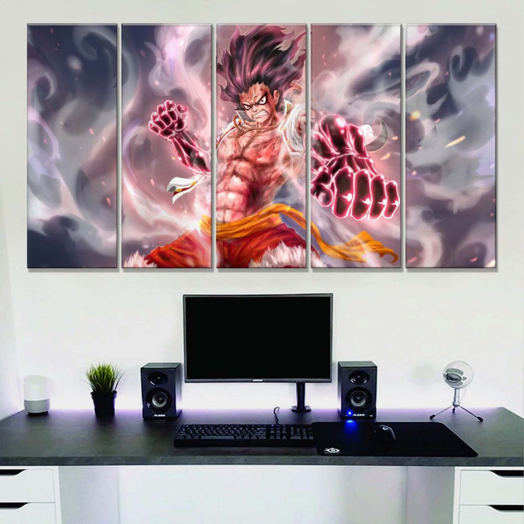 Tableau One Piece Monkey D Luffy Gear 3 Toile Avec Cadre