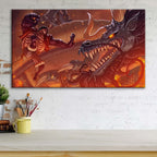 Tableau One Piece Luffy et Kaido 41 Toile Avec Cadre