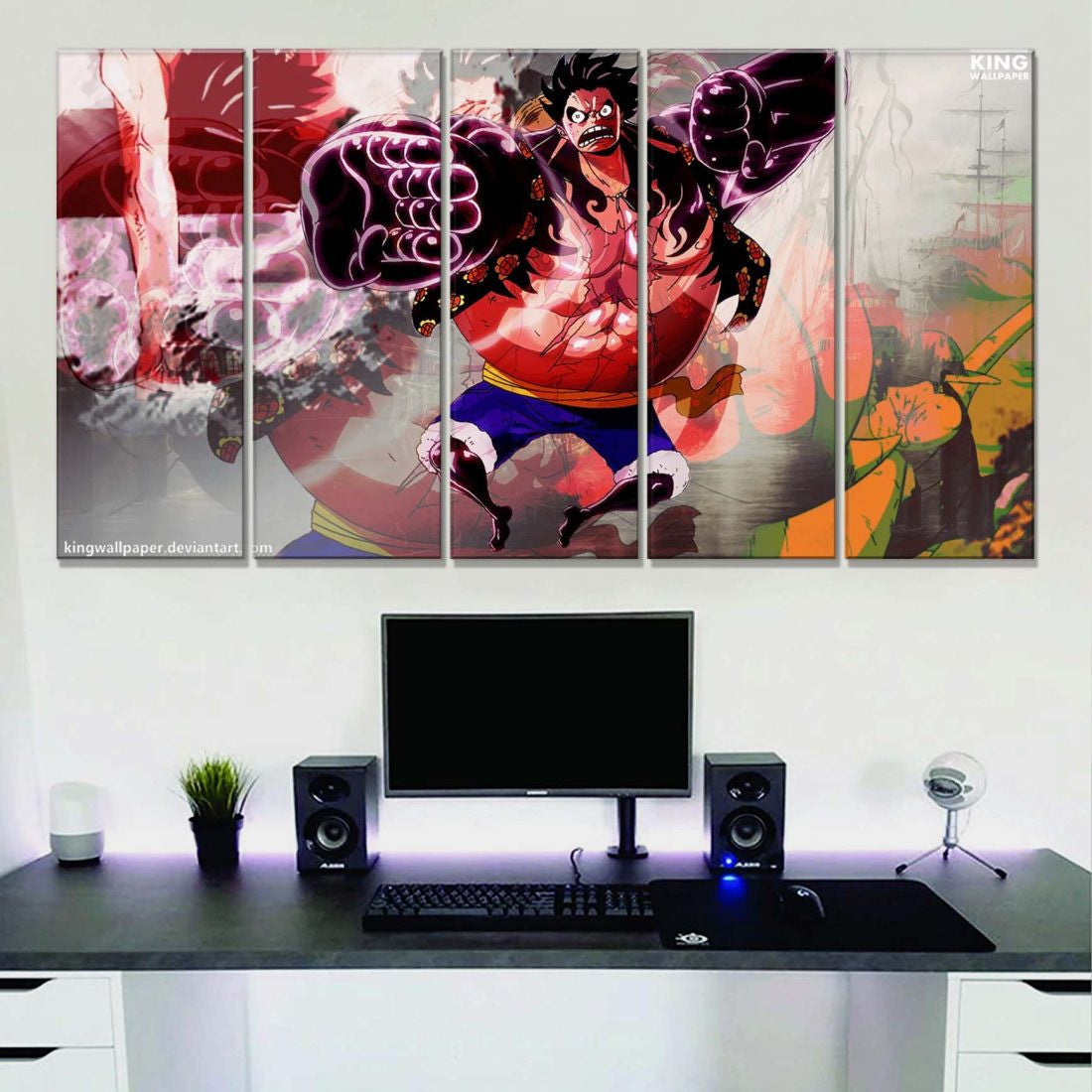 Tableau One Piece Tous les personnages 8 Toile Avec Cadre