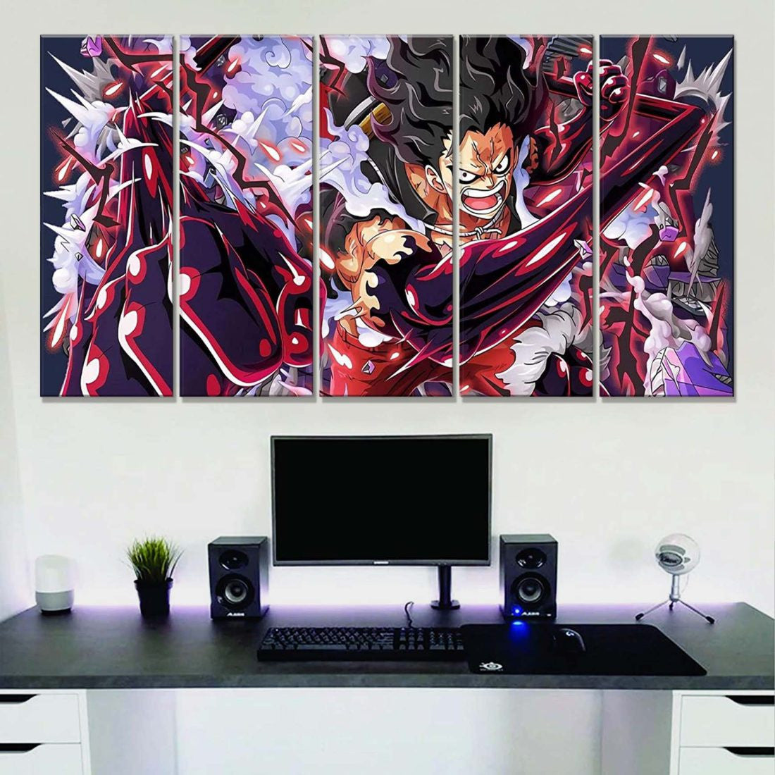 Tableau One Piece Monkey D Luffy 42 Toile Avec Cadre
