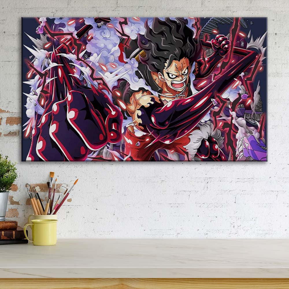 Tableau One Piece Monkey D Luffy 42 Toile Avec Cadre