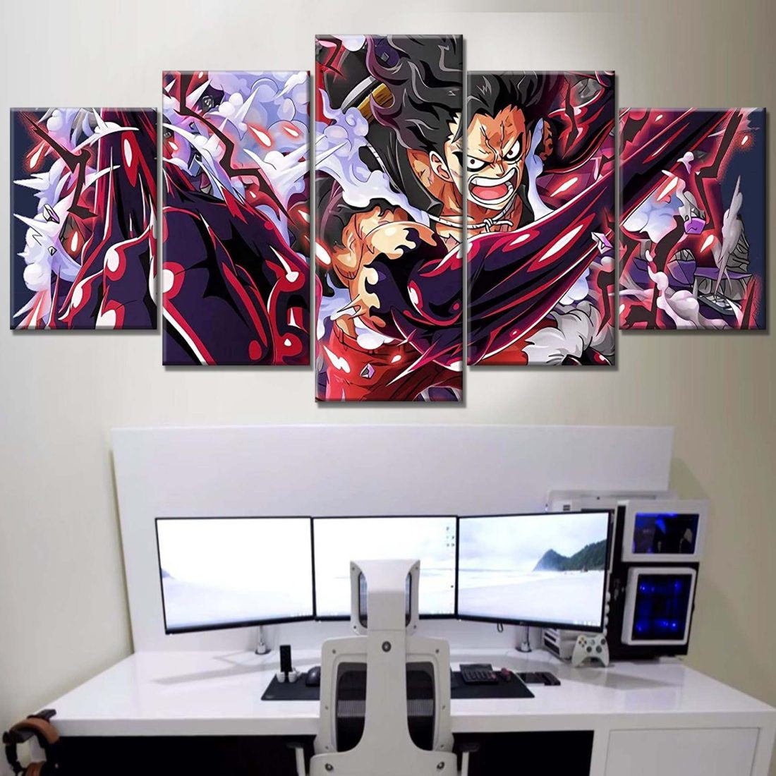 Tableau One Piece Monkey D Luffy 42 Toile Avec Cadre