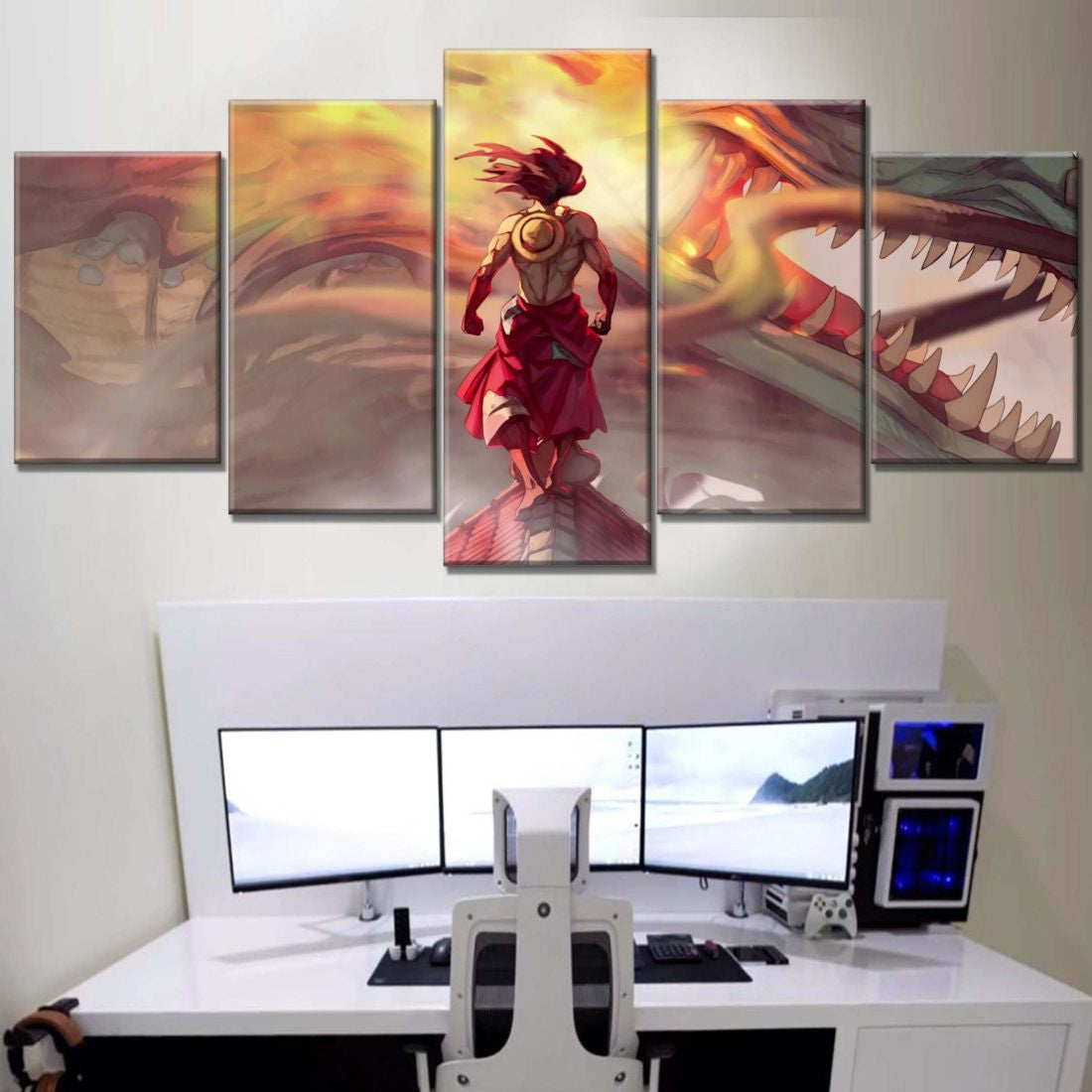 Tableau One Piece Tous Les Personnages 38 Toile Avec Cadre