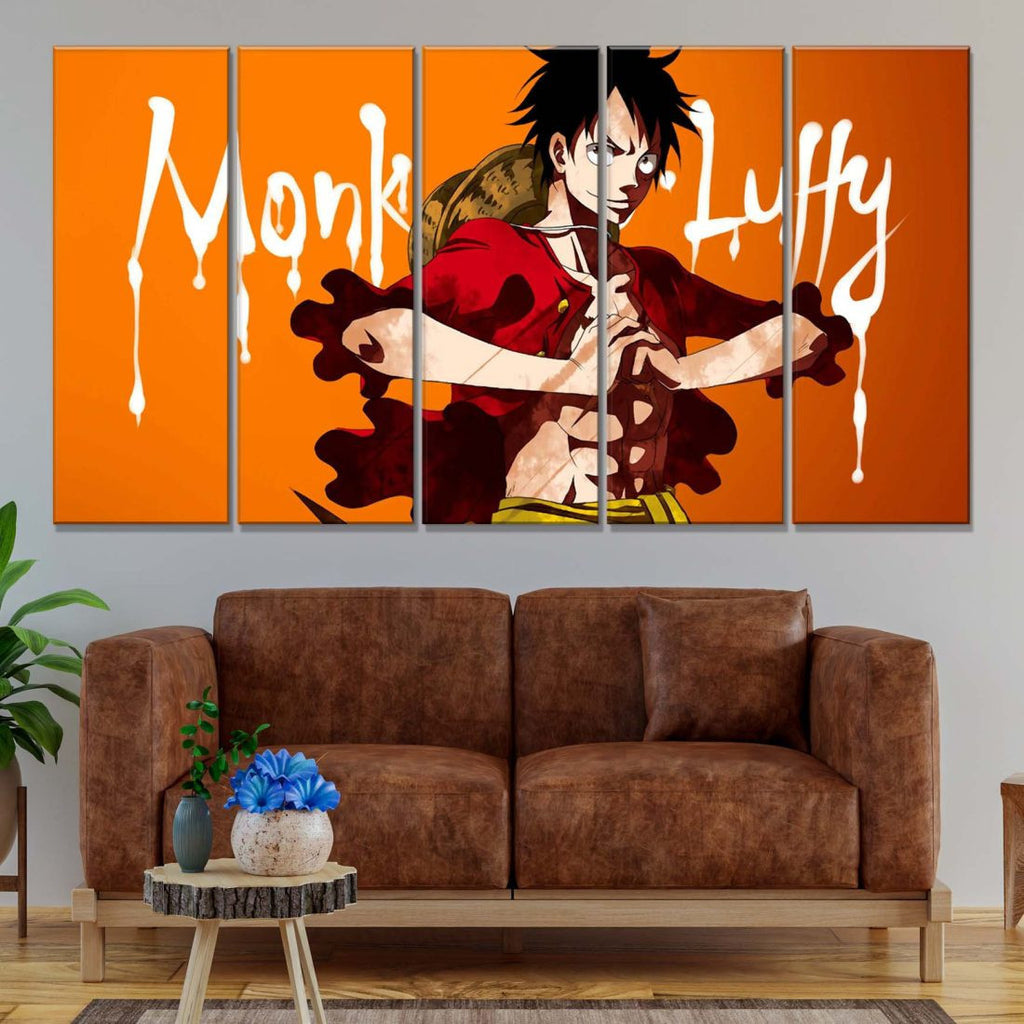 Tableau One Piece Monkey D Luffy Toile Avec Cadre