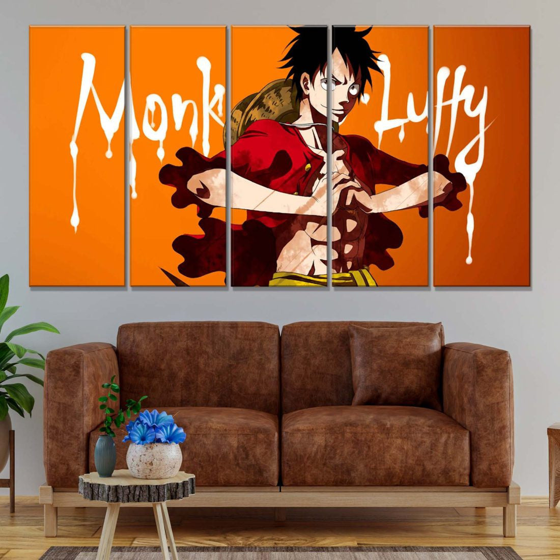 Tableau One Piece Monkey D Luffy Toile Avec Cadre