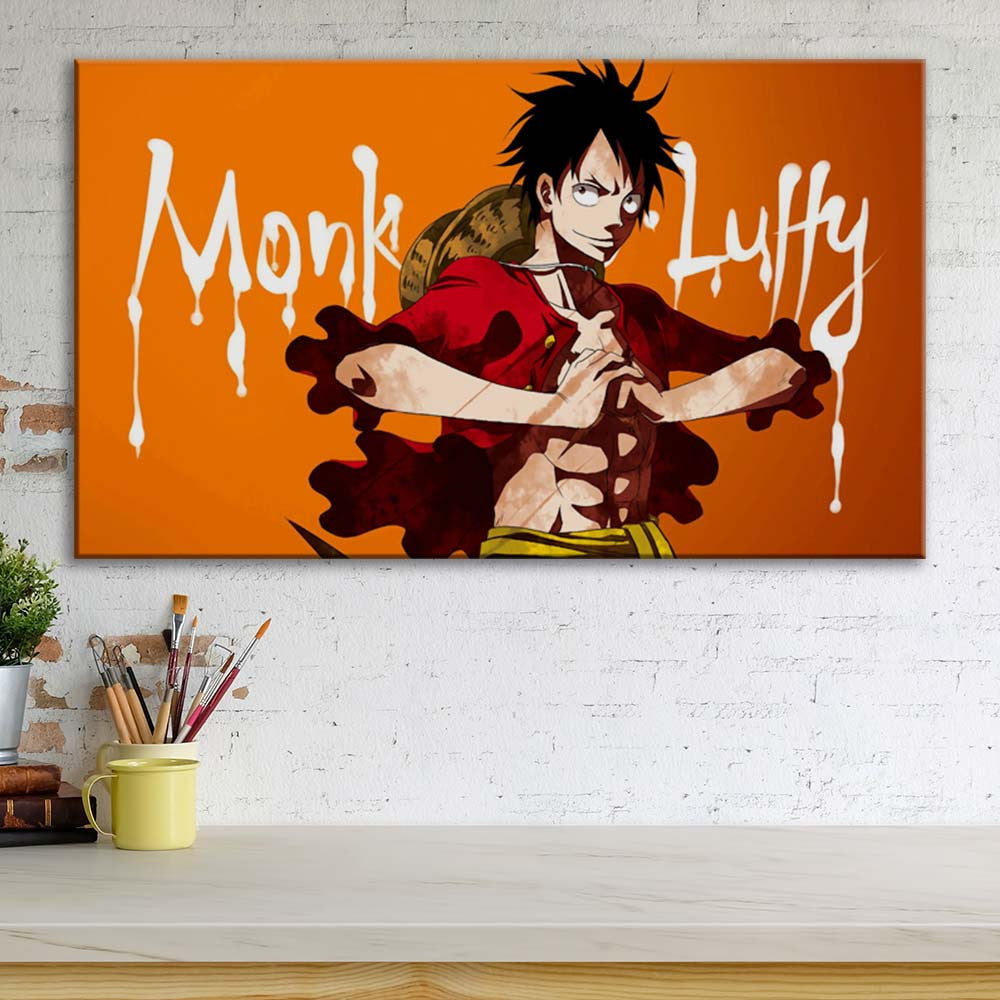 Tableau One Piece Monkey D Luffy Toile Avec Cadre