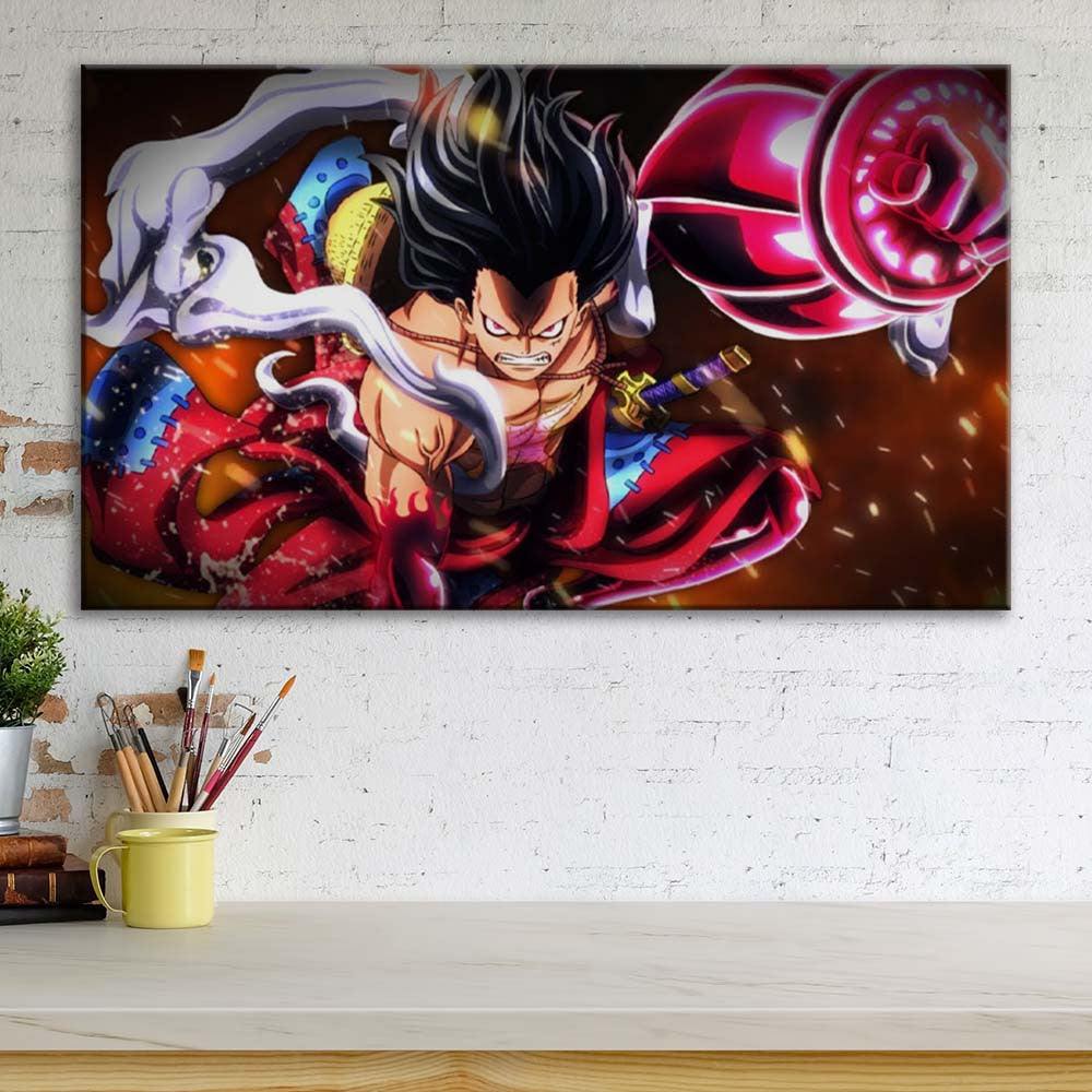 Tableau One Piece Luffy 53 Toile Avec Cadre