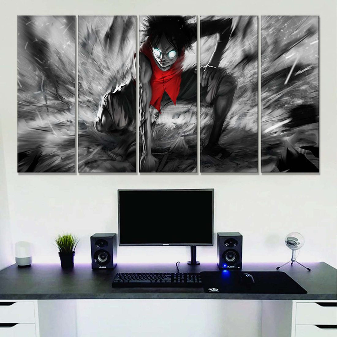 Tableau One Piece Luffy 20 Toile Avec Cadre