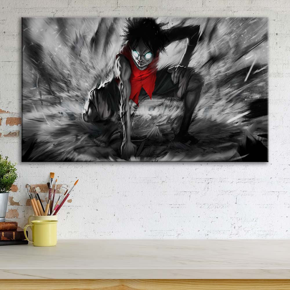 Tableau One Piece Luffy 20 Toile Avec Cadre