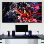 Tableau One Piece Luffy et Kaido 14 Toile Avec Cadre
