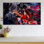 Tableau One Piece Luffy et Kaido 14 Toile Avec Cadre