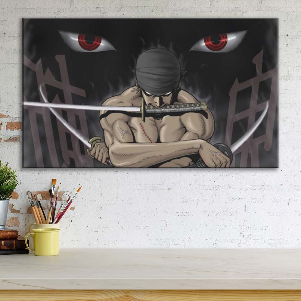Tableau One Piece Zoro 44 Toile Avec Cadre