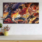 Tableau One Piece Tous Les Personnages 40 Toile Avec Cadre