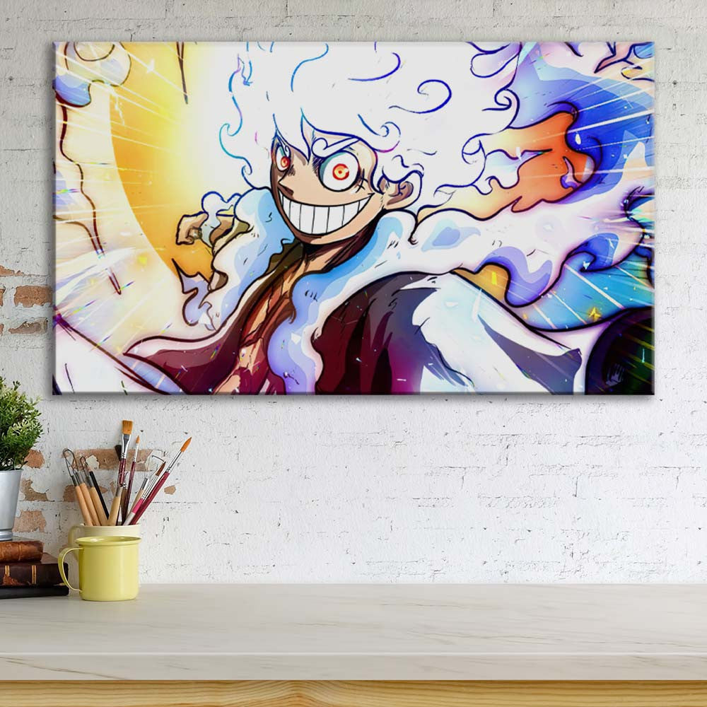 Tableau One Piece Monkey D Luffy 24 Toile Avec Cadre