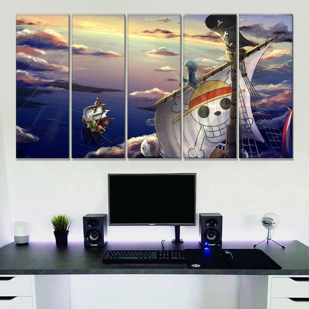 Tableau One Piece Thounsand Sunny 21 Toile Avec Cadre