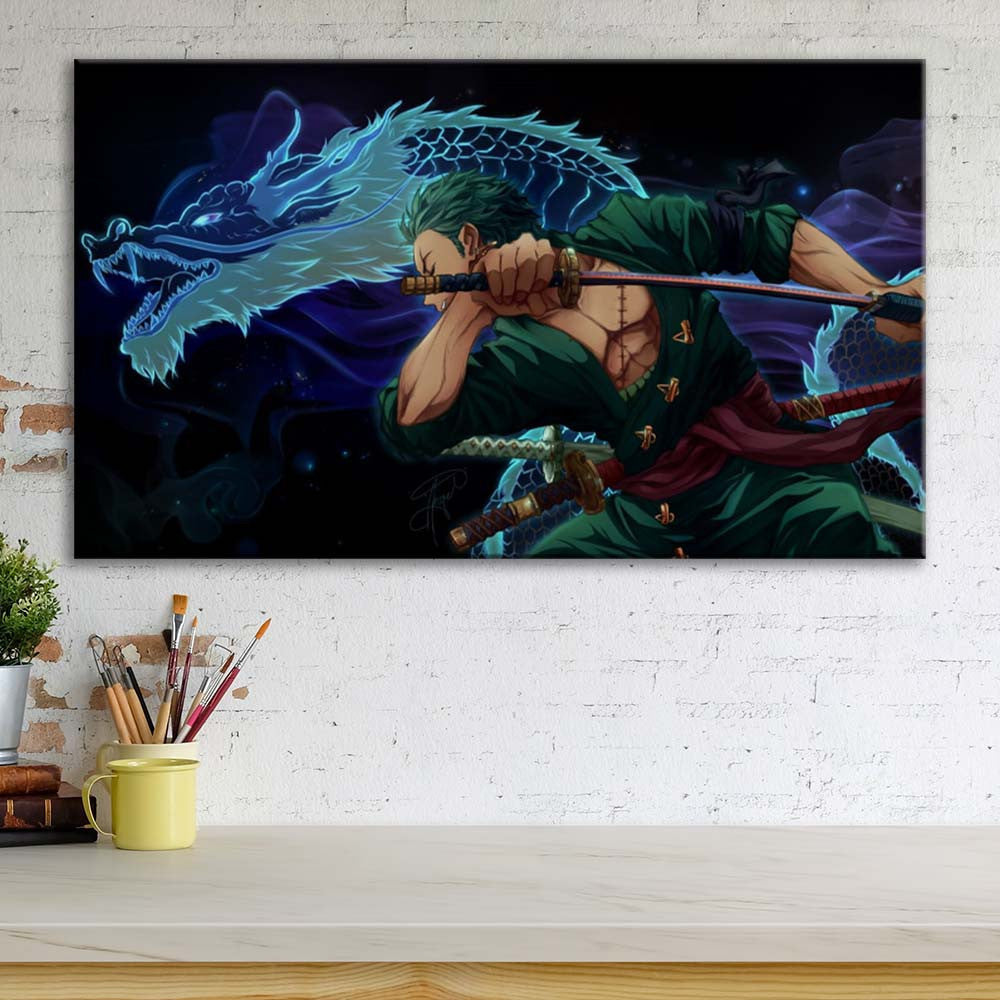 Tableau One Piece Zoro 52 Toile Avec Cadre