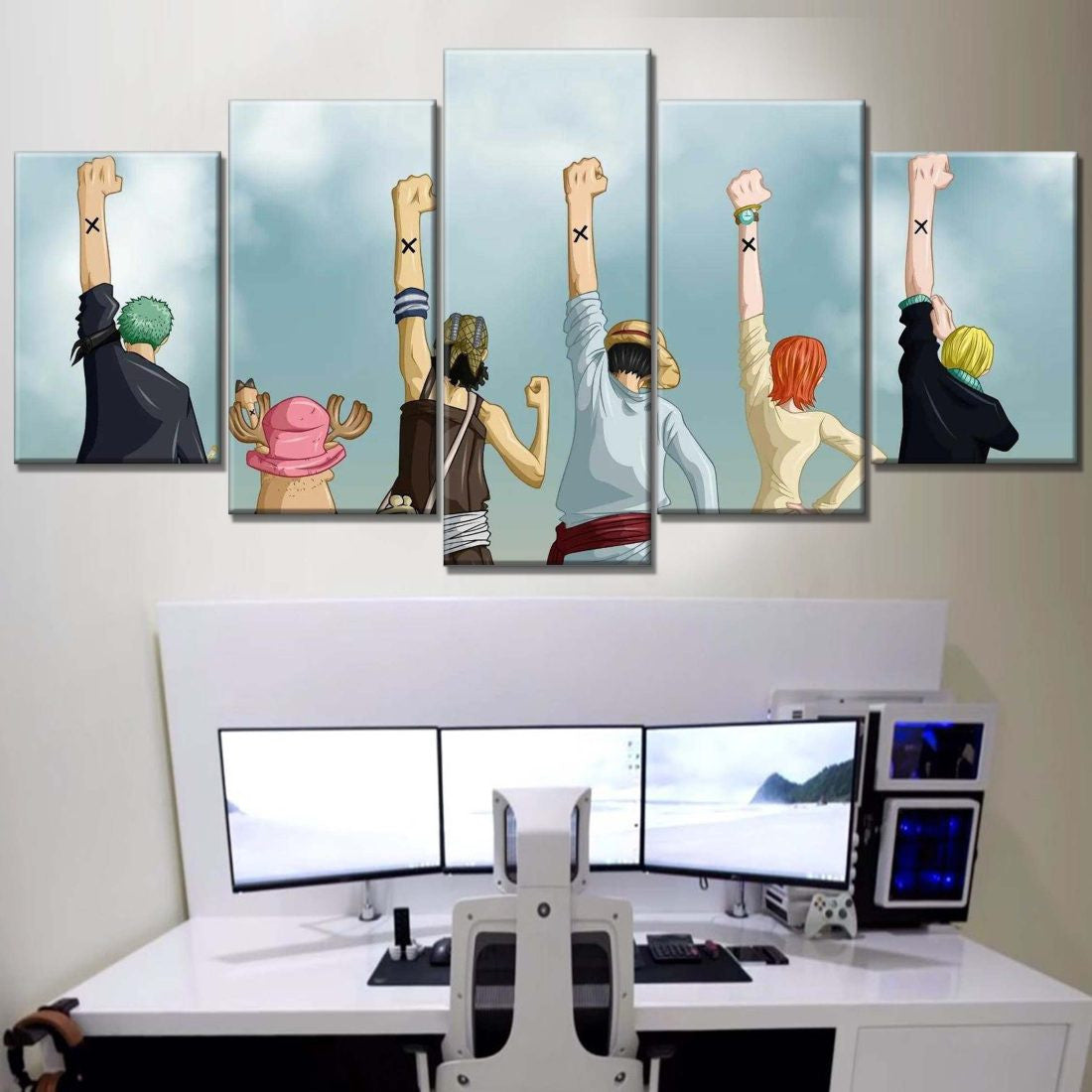 Tableau One Piece Tous Les Personnages 51 Toile Avec Cadre