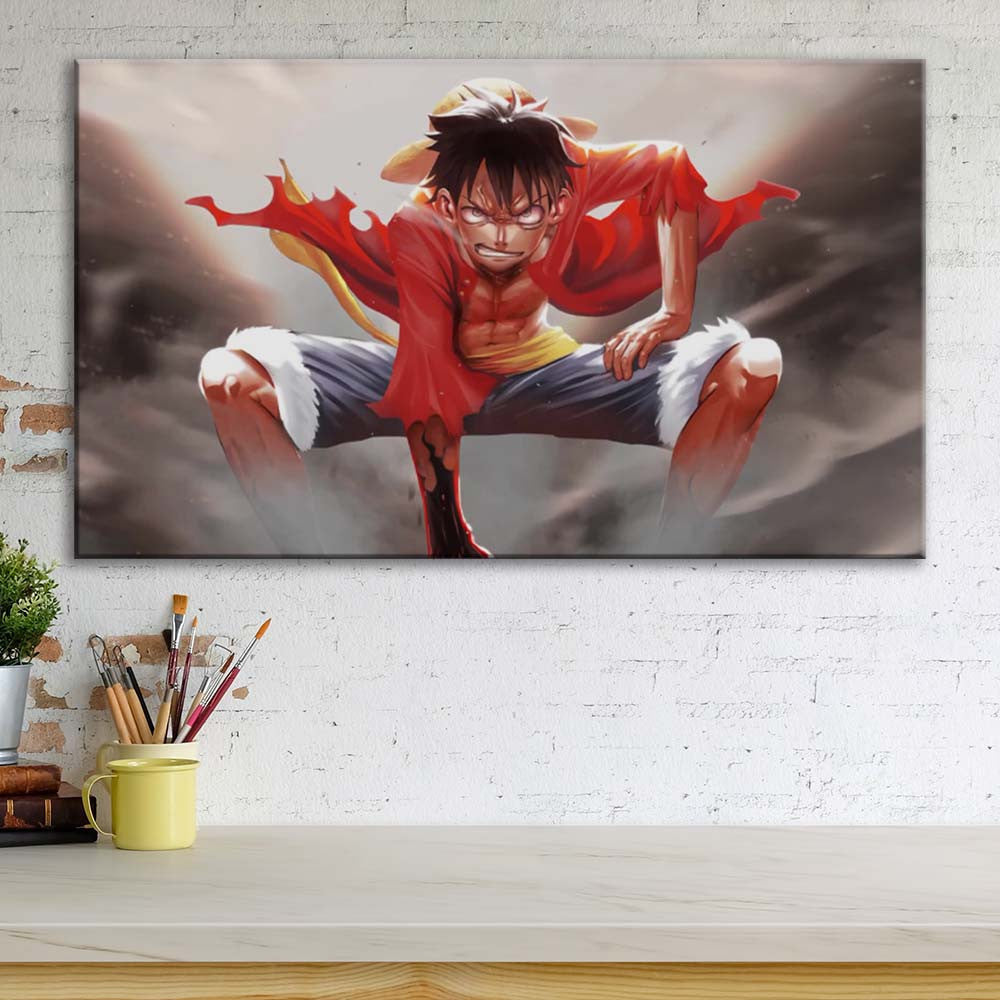 Tableau One Piece Luffy 57 Toile Avec Cadre