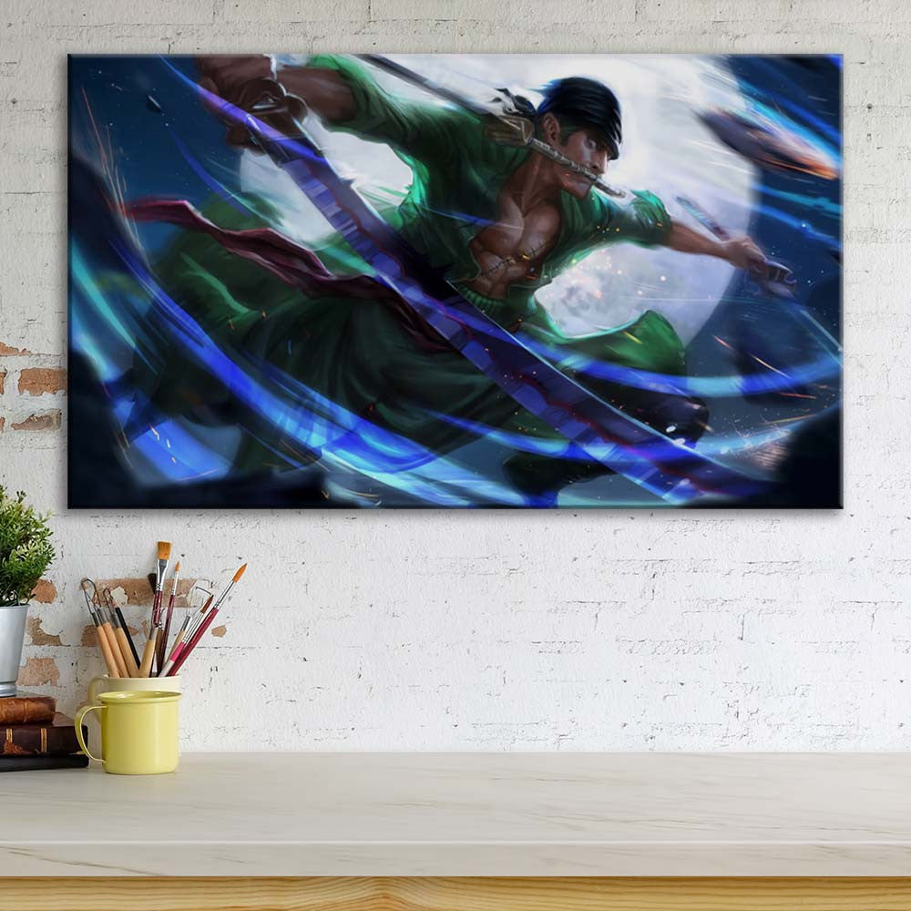 Tableau One Piece Zoro 43 Toile Avec Cadre