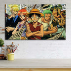 Tableau One Piece Monkey D Luffy 7 Toile Avec Cadre