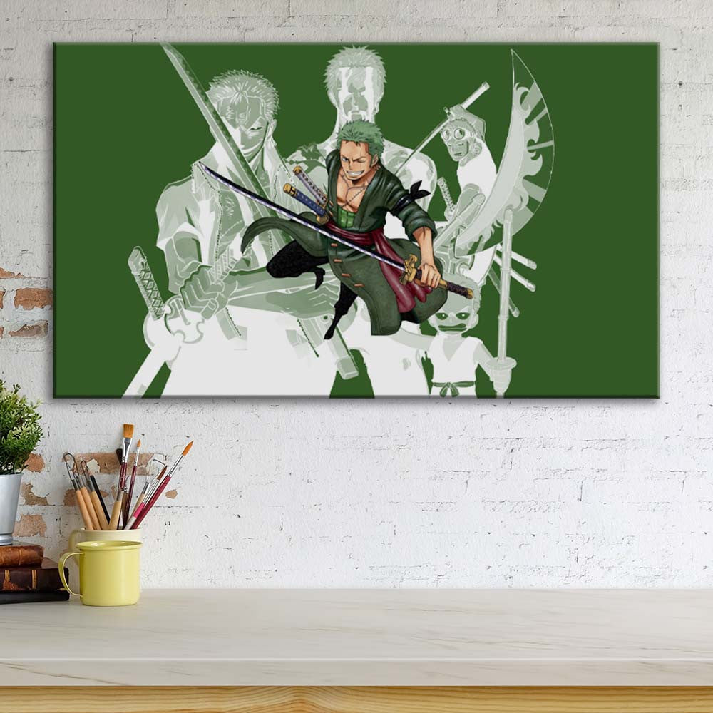 Tableau One Piece Zoro 23 Toile Avec Cadre