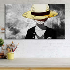 Tableau Monkey D Luffy One Piece Toile Avec Cadre