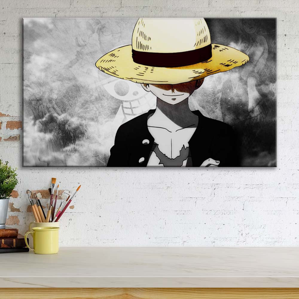 Tableau Monkey D Luffy One Piece Toile Avec Cadre