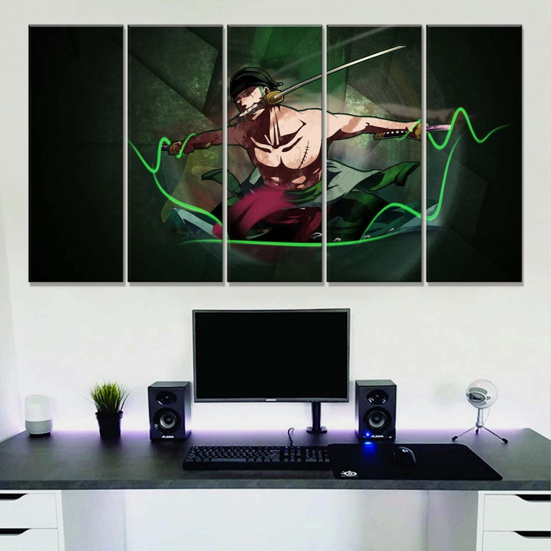 Tableau One Piece Zoro 12 Toile Avec Cadre